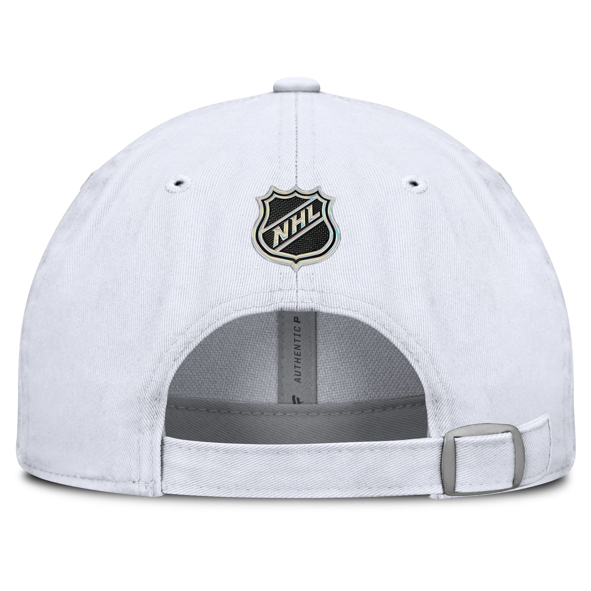 Men's Fanatics White New York Islanders Authentic Pro Hockey Fights Cancer Adjustable Hat